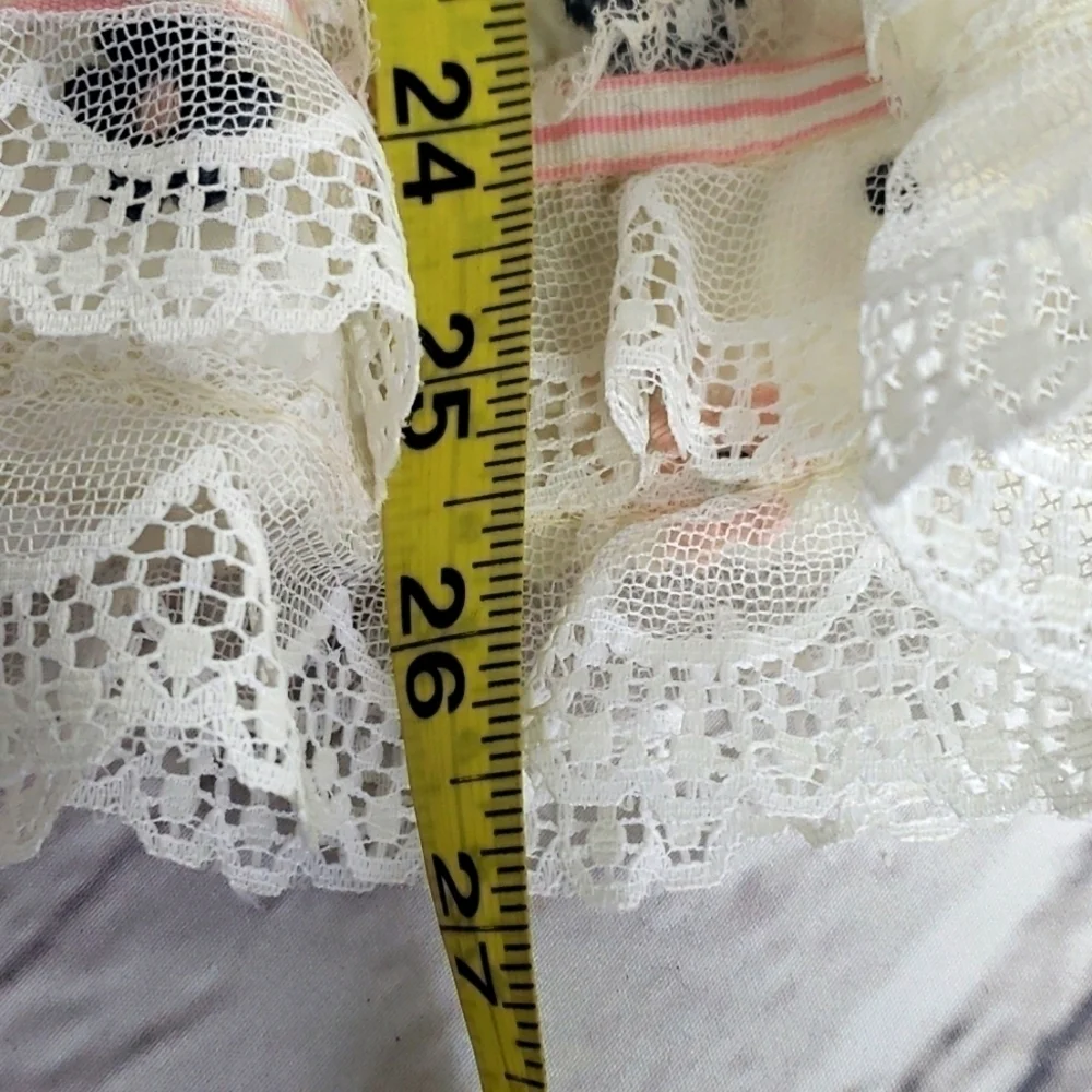 Vintage 50s Half Slip Embroiidered Flowers. Acetate GUC See Pics - Picture 7 of 15